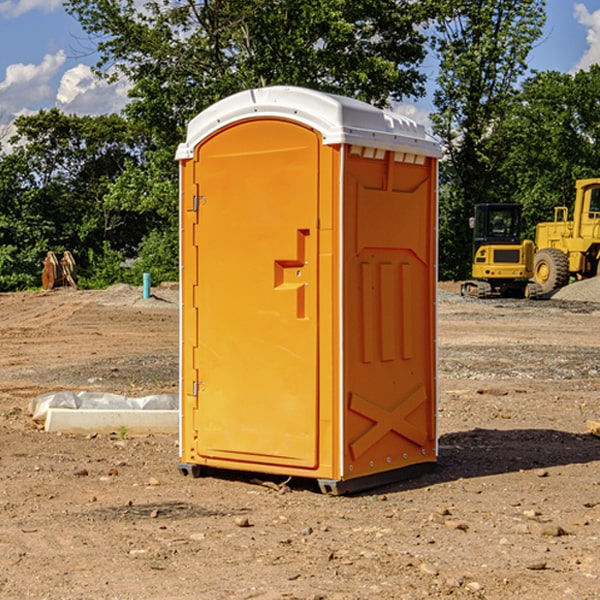 how often are the portable toilets cleaned and serviced during a rental period in Coopers Plains